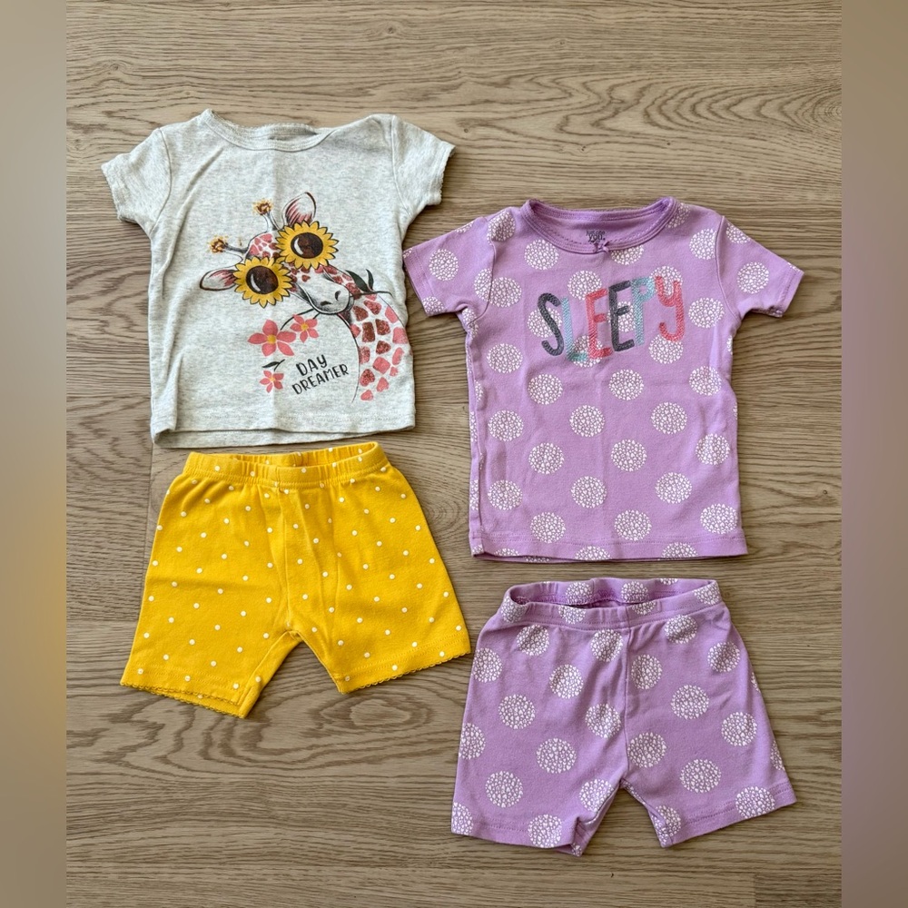 Carter's Toddler Girl Short Sleeve/Shorts Pajama Sets - Bundle of 2